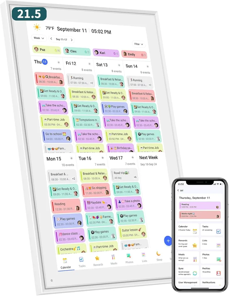 Herncptar 21.5 Inch Smart Digital Calendar