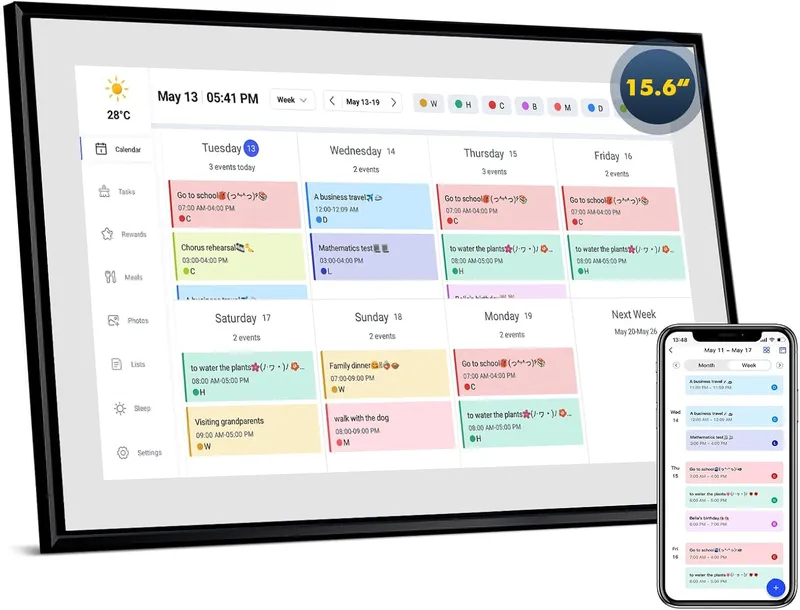 Herncptar Calendar Digital 15.6 Inch