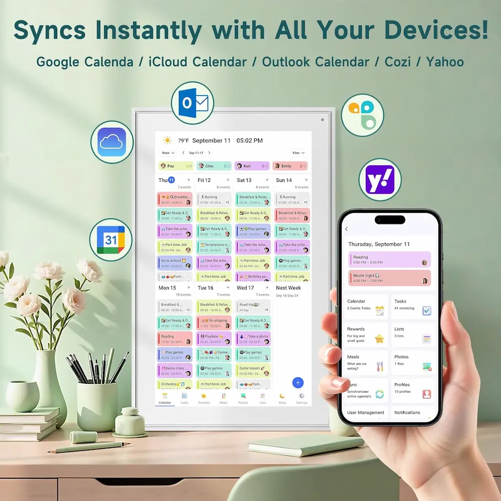 Herncptar Digital Calendar Syncs